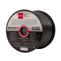 Рем провод ACV KP100-1102Pro монтажный кабель 0.75*1 черный, бескислородная медь
