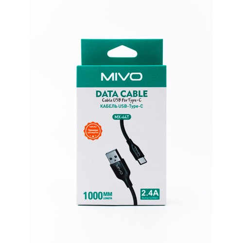 Mivo MX-44T Кабель Type-C USB 2.4A 1м