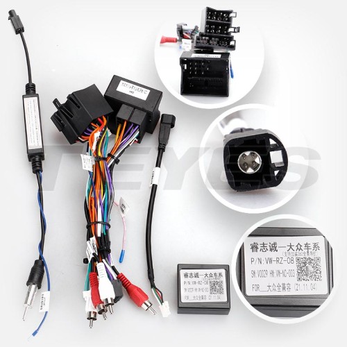 Переходная рамка 9'' Polo 2008-2020 + провода (с кан-модулем)