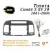 Переходная рамка 9'' Toyota Camry 2001-2006 (с проводами)