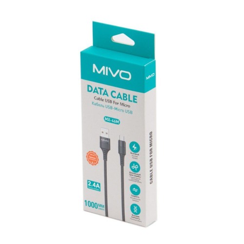 Mivo MX-46M кабель Micro USB - USB 2.4 А 1м