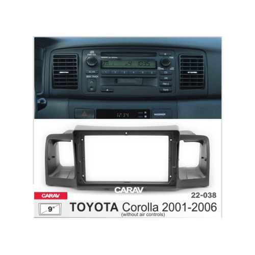 CARAV 22-038 9'' Рамка Toyota Corolla 2001-2006