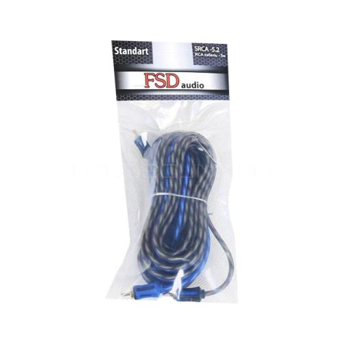 FSD audio SRCA-5.2 RCA кабель 5м 2-х канальный межблочный кабель, гибкий силикон