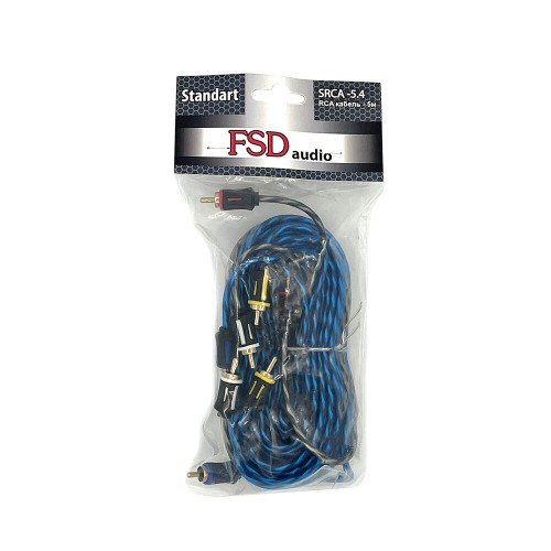 FSD audio SRCA-5.4 RCA кабель 5м 4-х канальный межблочный кабель, гибкий силикон